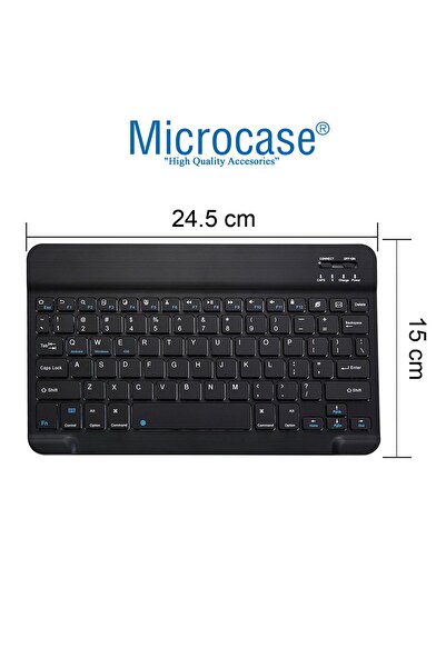 Microcase Ipad Pro 11'' M2 2022 2in1 Set Alfa Book Case Deri Standlı Kılıf + Bluetooth Klavye - Al81112