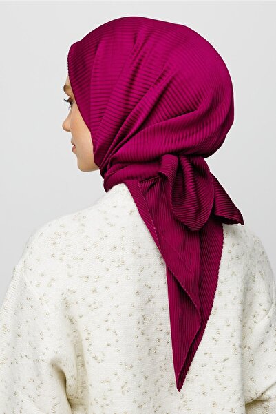 Mooncorn Plum Pleated Scarf