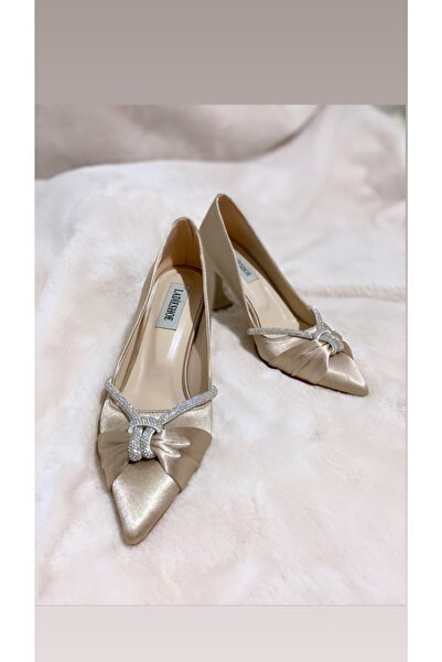 Pleated Stone Banded Evening Shoes for Women