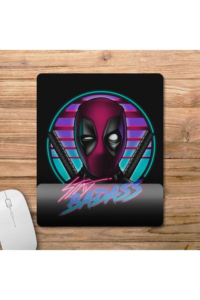 Pixxa نموذج لوحة الماوس لدعم المعصم Stay Badass من Deadpool - 1