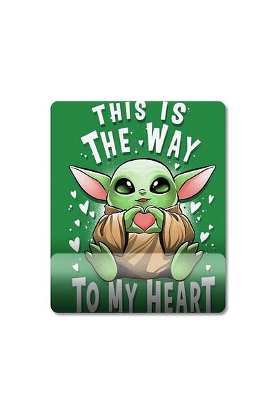 Pixxa Mandalorian Baby Yoda Grogu This Is The Way - نموذج لوحة ماوس لمساعدة المعصم - 1