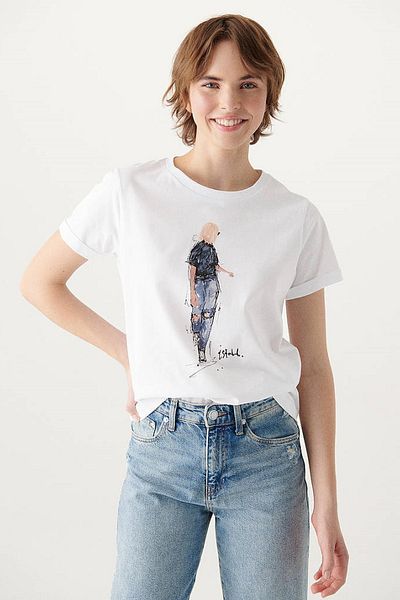 Mavi M. 1610222 -620 Silhouette Tricou alb pentru femei