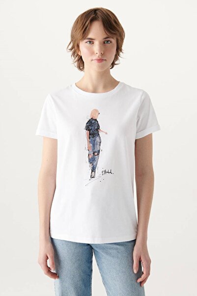 Mavi M1610222-620 Silhouette Γυναικείο Λευκό T-shirt