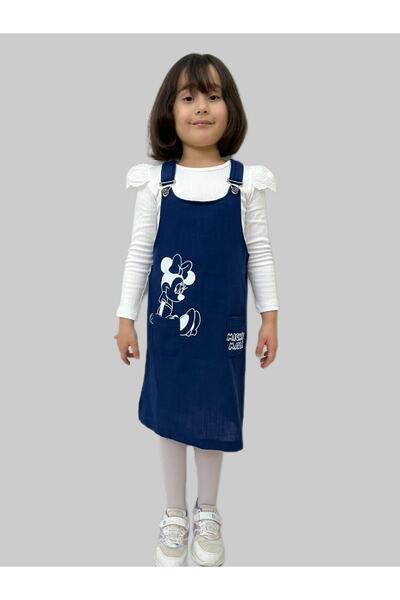 Esterella Kız Çocuk Jile/ Mickey Mouse/ Bodyli Salopet Jile Elbise