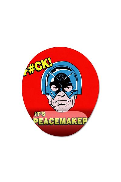Pixxa موديل لوحة ماوس مع مسند للمعصم من Peacemaker - 2 بيضاوي