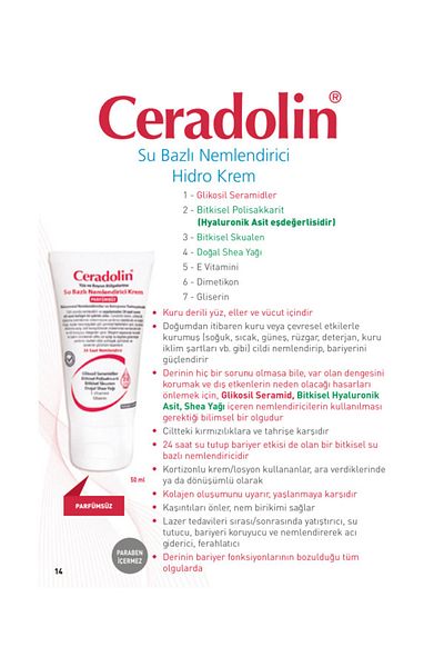 Ceradolin 300ml Anti-Dandruff Shampoo + 50ml Water Based Moisturizing Cream Set