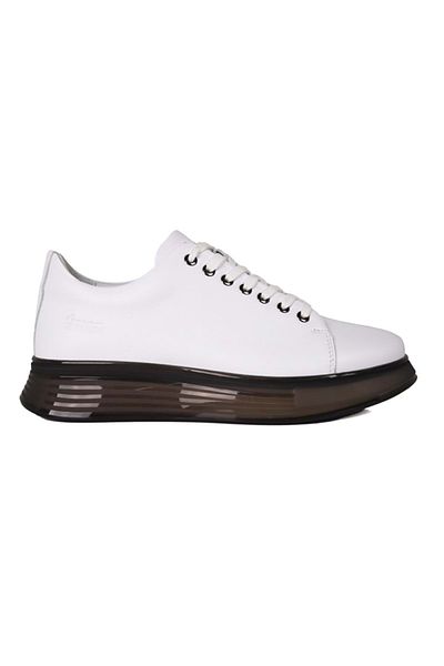 MARCOMEN White - 15275 Men's Genuine Leather Airzoom Sole Sneakers