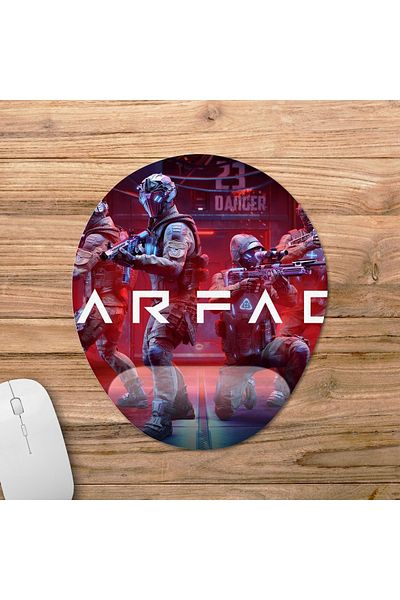Pixxa موديل لوحة ماوس مع مسند للمعصم من Warface - 1 بيضاوي