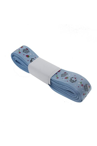 mutlu adım 2.5cm X 10meter Cupcake Patterned Grosgrain Ribbon