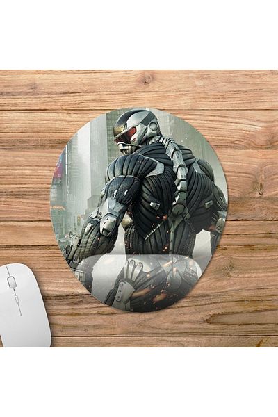 Pixxa موديل لوحة ماوس Crysis مع مسند للمعصم - 1 بيضاوي