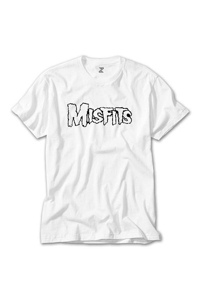 Z zepplin Misfits Logo Μαύρο Λευκό T-Shirt