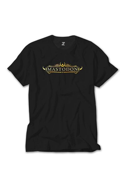 Z zepplin Μαύρο T-shirt με λογότυπο Mastodon
