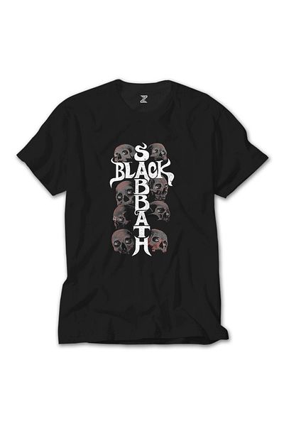 Z zepplin Μαύρο μπλουζάκι Black Sabbath Skull