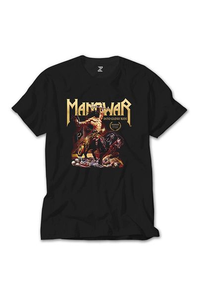Z zepplin Tricou negru Manowar Into Glory Ride