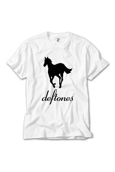 Z zepplin Tricou alb Deftones Pony