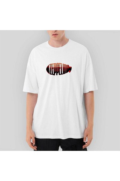 Z zepplin Λευκό μπλουζάκι Led Zeppelin Zeppelin Oversize