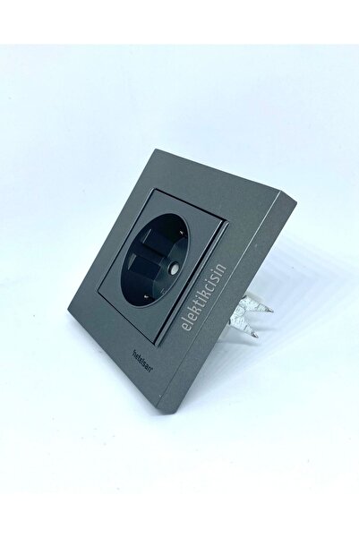 Netelsan Byobu Smoked Child Protected Grounded Socket Frame Included 12 Pieces