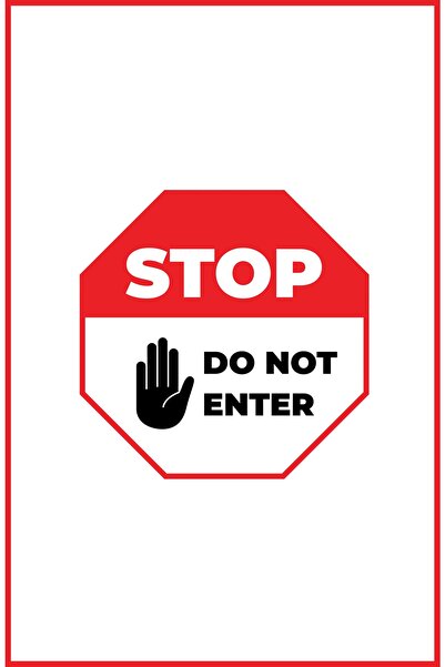 hediyeniburadabul Afiș retro din lemn „Nu intrați”