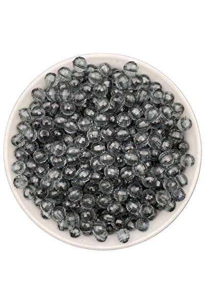 Hedef Bijuteri 8 مللي متر رمادي/مدخن/أنثراسايت أكريليك نموذج عالمي خرز ، مجوه...