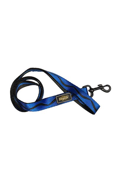 Doglife Sax Blue Wave Dog Walking Collar (2.5 Cm X 120 Cm)