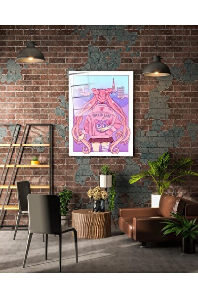 bestdecor Anime Kız Sakura Dekoratif Cam Tablo 4mm Dayanıklı Temperli Cam, Ge...