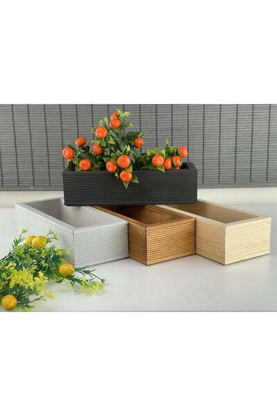 Bahçem Ahşap Mutfak Düzenleyici/ahşap Kutu,mutfak,çiçeklik Dekorasyon 34x14 1...