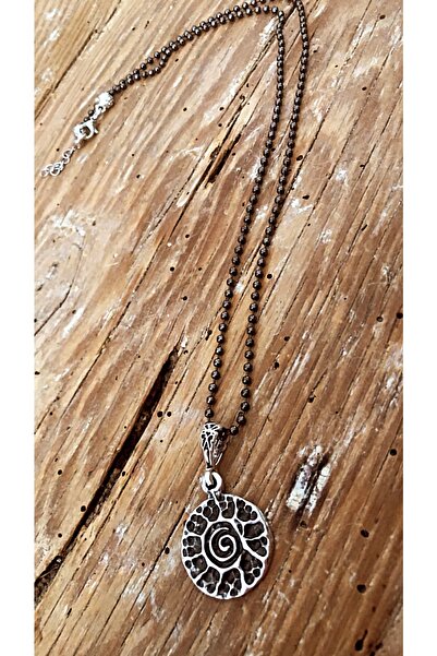 by özllem Antrasit Zincir Antik Gümüş Kaplama Denge Kolye