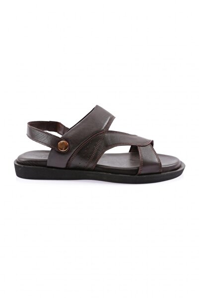 DGN Men's Brown Genuine Leather Sandals - Strappy, Model 71153218