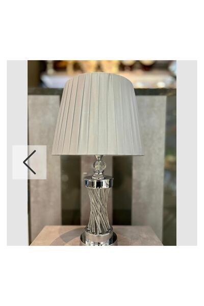 EVRA 2 Li Abajur Cam Çubuk Gümüş