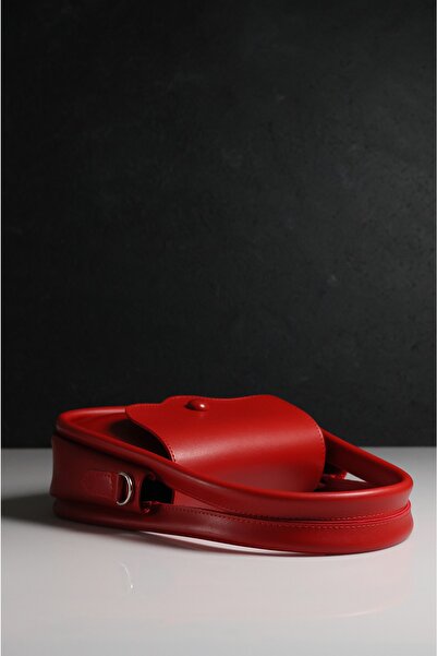 Rimense Γυναικεία κόκκινη τσάντα ώμου και ώμου