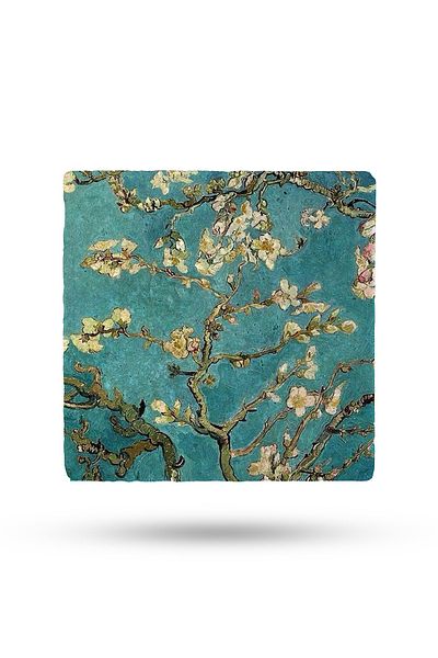 Begoloni Stone Decor Van Gogh Works Printed Natural Stone Trivet 15X15Cm Teapot Pot Pan Coaster