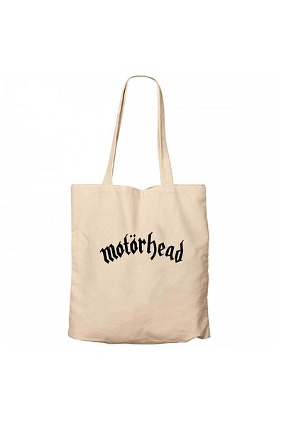 Z zepplin Κείμενο λογότυπου Motorhead Λευκή κρεμ πάνινη τσάντα