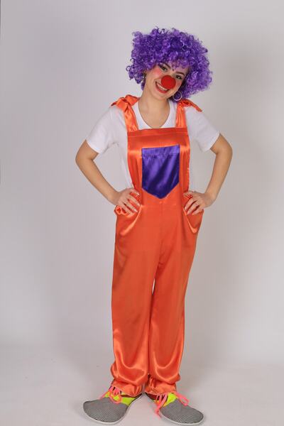 Annee Bakk Palyaço Kostümü Turuncu Bahçevan