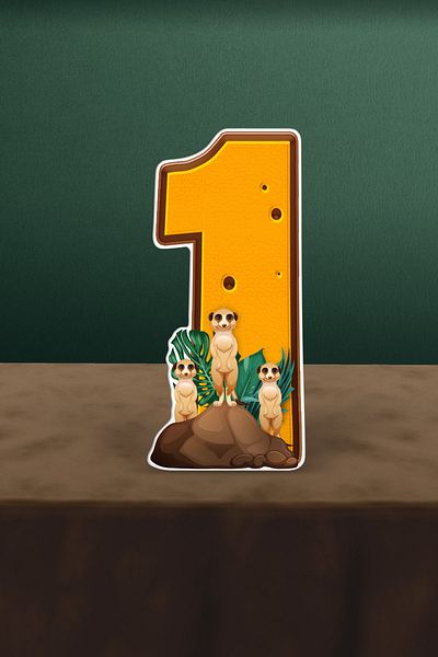 Hey Parti Σετ πάρτι γενεθλίων Safari Concept 1 έτους - Tiny