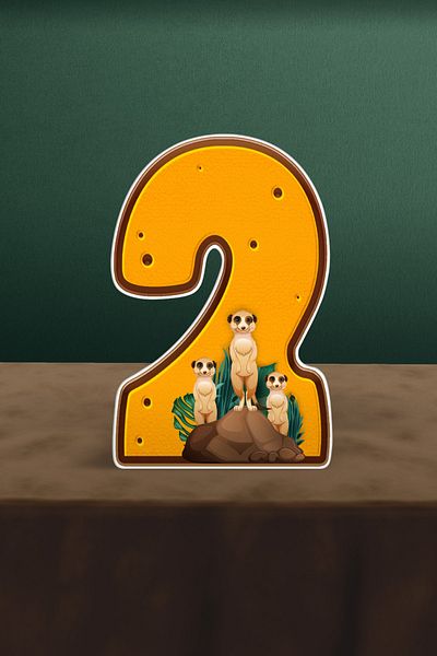 Hey Parti Σετ πάρτι γενεθλίων Safari Concept Age 2 - Tiny