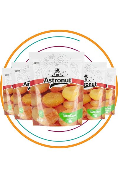 Astronut Dried Yellow Apricots 80 Gr (5 Pieces)