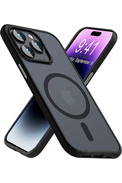 m.tk moveteck Iphone 14 Pro Kılıf Kamera Çıkıntılı Arkası Mat Kenar Çerçeve R...