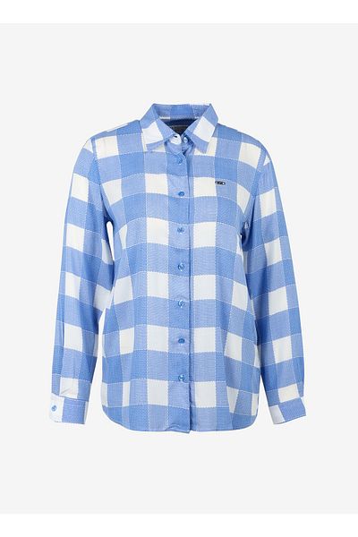 U.S. Polo Assn. Cămașă de damă cu guler de cămașă cu model albastru - Etro