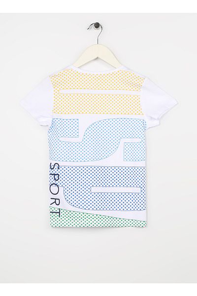 U.S. Polo Assn. Tricou alb simplu pentru băiat Punokids