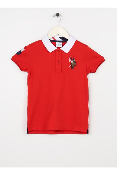 U.S. Polo Assn. Plain Red Boy T-shirt Sd01kıdsıy023