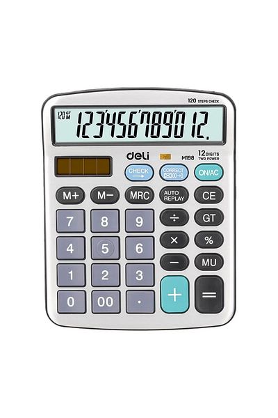 Deli deli Desktop CalculatorMetal-12 digits, 120 s