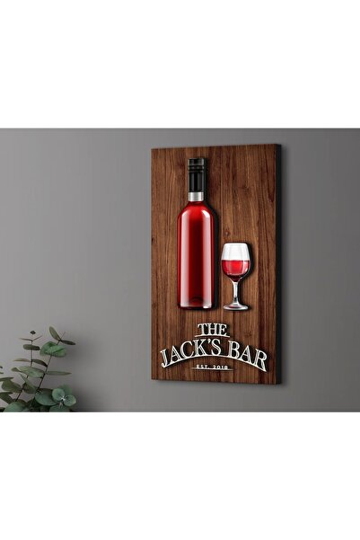 Bk Gift Kişiye Özel Kabartma Tasarımlı Ahşap Bar Tabelası, Home Bar Tabela, R...