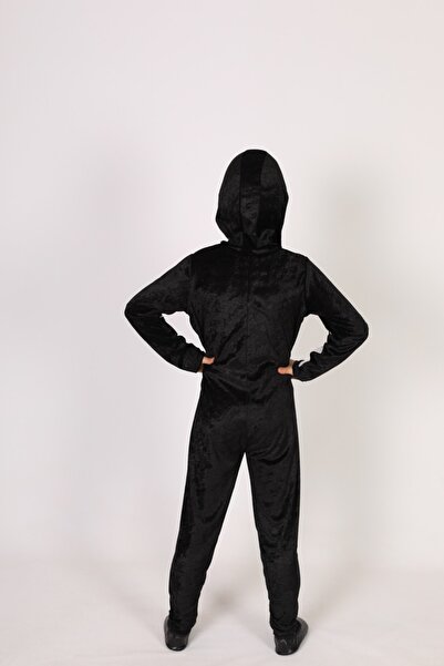 Annee Bakk Erkek Çocuk Siyah İskelet Kostümü