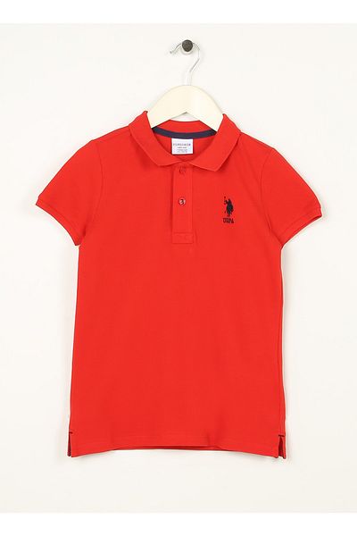 U.S. Polo Assn. Tricou roșu simplu pentru băiat Tp01ıy023