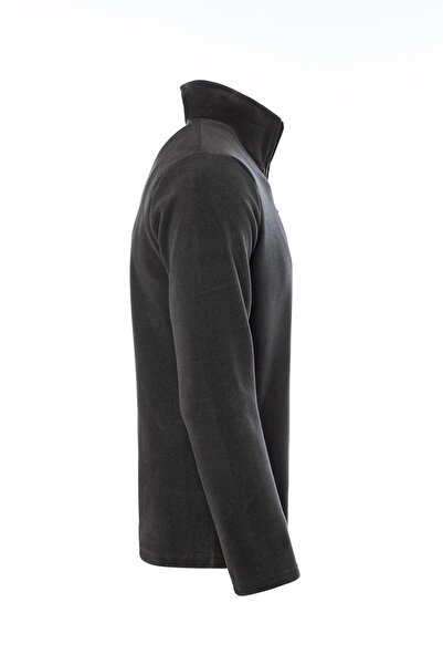 MAXIMILLIAN Erkek Polar Antrasit Renk Yarım Fermuarlı Bato Yaka Outdoor Polar