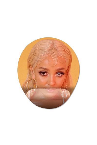 Pixxa موديل لوحة ماوس لدعم المعصم من Doja Cat - 3 بيضاوي