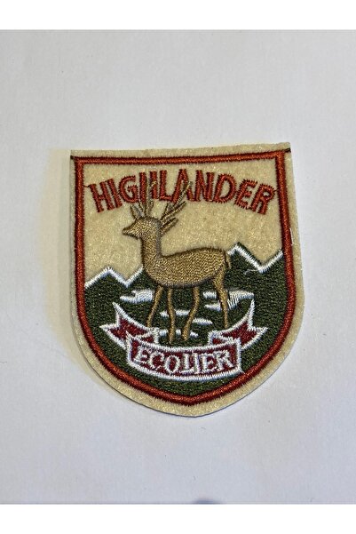 StüdyoÜmitTişört التخييم في الهواء الطلق - رقعة هنتر هايلاندر غزال - الحجاب، تزوير، رقعة الجينز