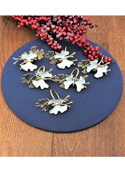 CAŞ DEKORASYON Double Small Butterfly Napkin Ring - 6 Pieces