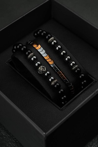 Jack Ferrero 3 Piece Men's Bracelet Set