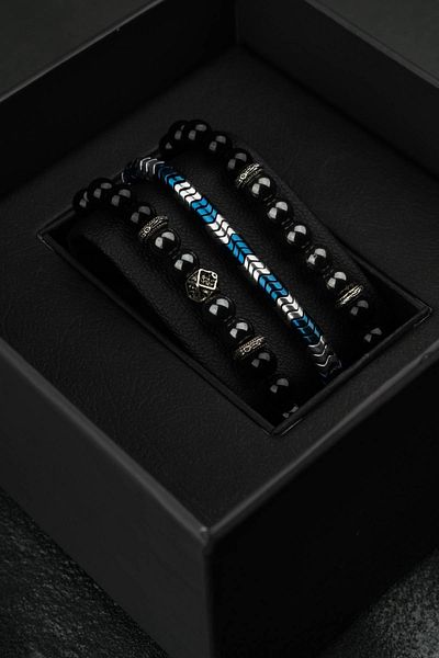 Jack Ferrero 3 Piece Men's Bracelet Set